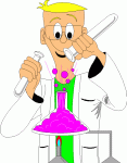 cartoon scientist