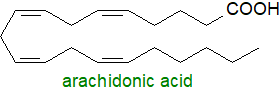 Formula of arachidonic acid