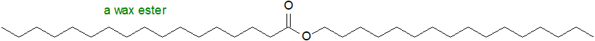 Formula of a wax ester