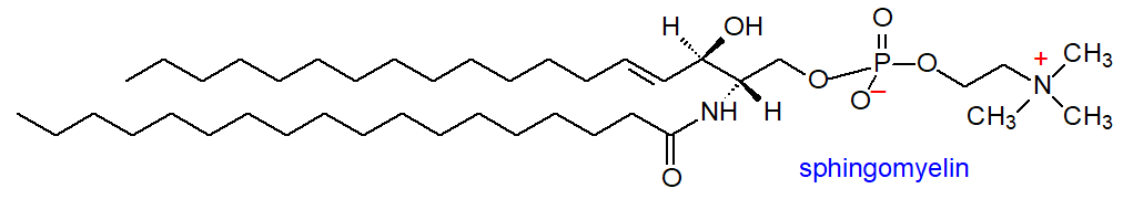 Formula of sphingomyelin