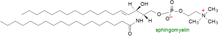 Formula of sphingomyelin