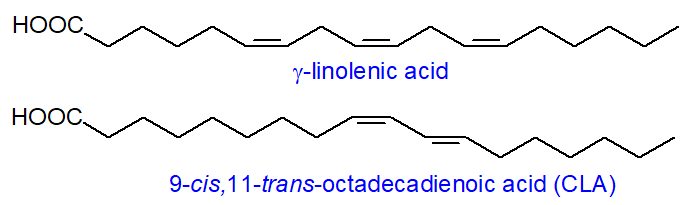 Formula of gamma-linolenic acid + conjugated linoleic acid