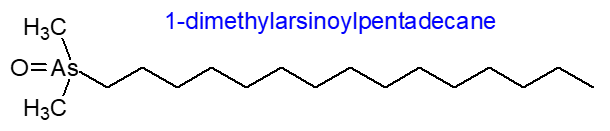 Formula of 1-dimethylarsinoylpentadecane