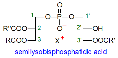 Formula of 'semilysobisphosphatidic acid'