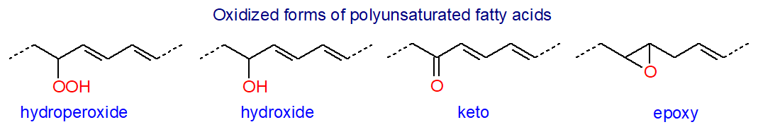 Oxidized forms of polyunsaturated fatty acids