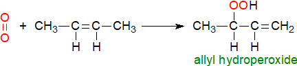 Ene reaction of singlet oxygen