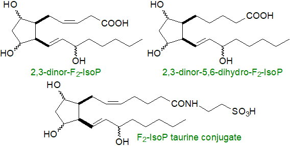 Synthesis of isoprostanes and isofurans by a 5-exo cyclization mechanism