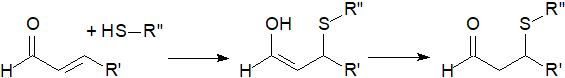Reaction of 2-alkenals with free thiol groups