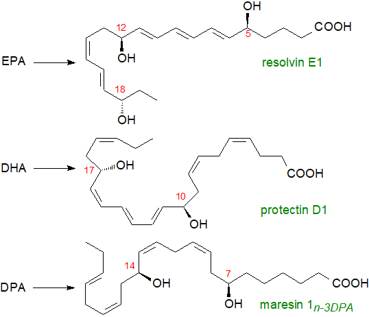 Structural formula of docosahexaenoic acid