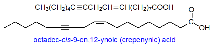Formula of crepenynic acid