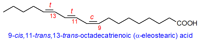 Formula of alpha-eleostearic acid