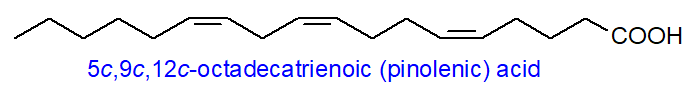 Formula of pinolenic acid
