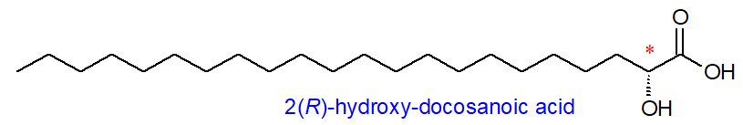 Structural formula of 2-hydroxy-docosanoic acid