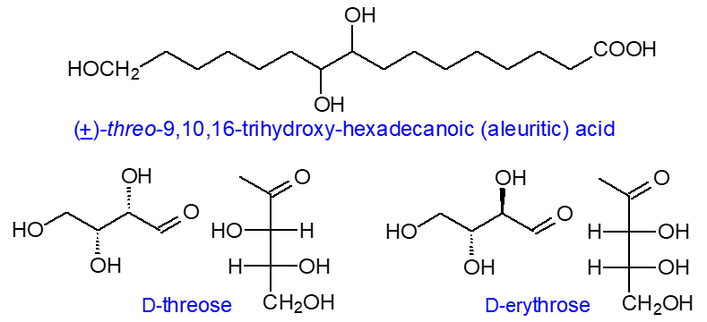 Formula of aleuritic acid