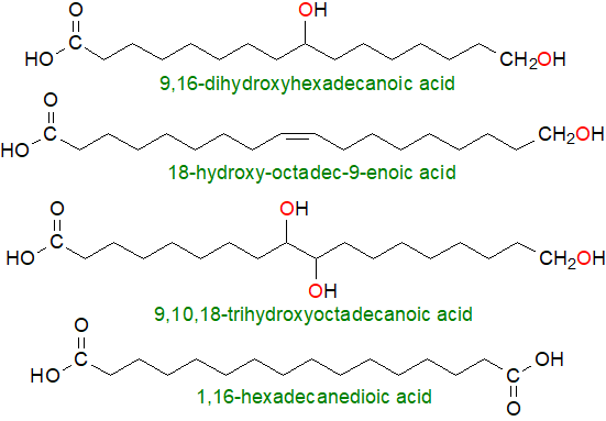 Formula of aleuritic acid