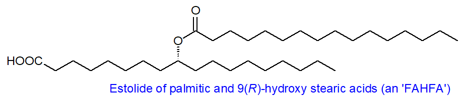 Estolide of palmitic and 9-hydroxystearic acids