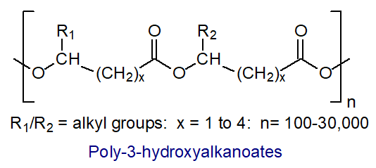 General formula for polyhydroxyalkanoates