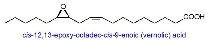 Structural formula of vernolic acid
