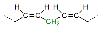 Structural formula for methylene-interrupted double bonds