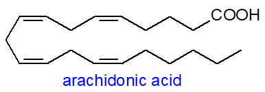 Structural formula of arachidonic acid
