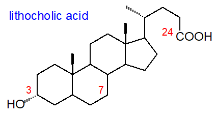 Formula of lithocholic acid