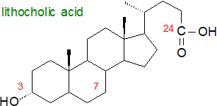 Formula of lithocholic acid