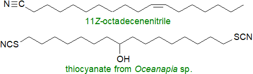 Structures of an alkyl cyanide and thiocyanate