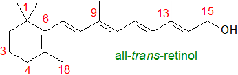 Formula of all-trans-retinol