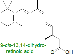 Formula of 9-cis-13,14-dihydroretinoic acid