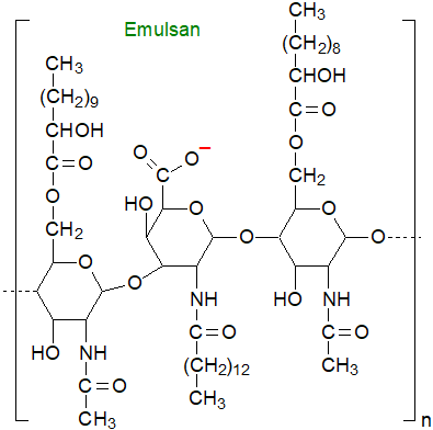 Structural formula for emulsan