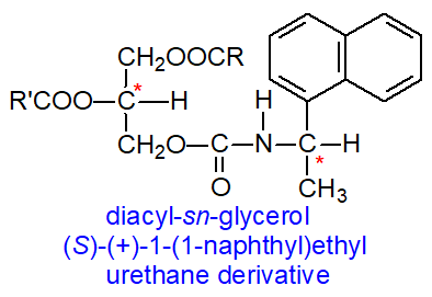 Chiral urethane derivative of diacylglycerols
