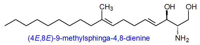 Structure of 9-methylsphinga-4,8-dienine