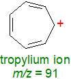 Formula of a tropylium ion
