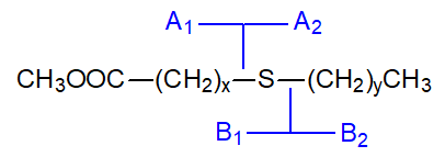 Fragmentations at the sulfur atom for methyl esters of thia acids