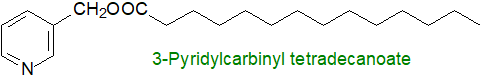 Formula of 3-pyridylcarbinol tetradecanoate